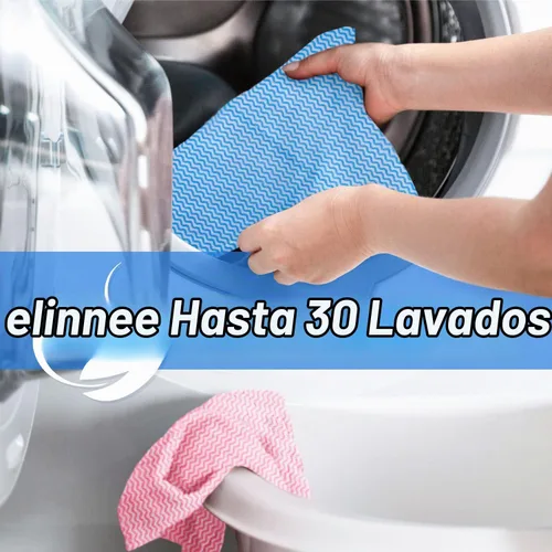 Vista 2 de Paños de limpieza reutilizables, toallas de papel para platos, toallas de limpieza doméstica, paños multiusos de secado rápido, paños de cocina