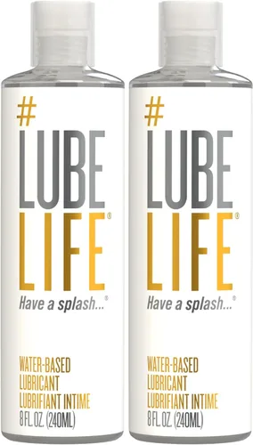 Vista 10 de LubeLife Lubricante a base de agua - Lubricante personal para hombres, mujeres y parejas, tamaño de viaje, no mancha, fácil de limpiar, seguro