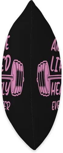 Vista 2 de And She Lifted Heavily Ever After Funny Weightlifting Gym Throw Pillow
