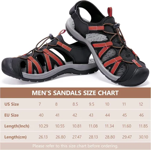 Vista 7 de CAMELSPORTS Sandalias de senderismo para hombre, puntera cerrada, sandalias de playa al aire libre, impermeables, deportivas para pescador, zapatos
