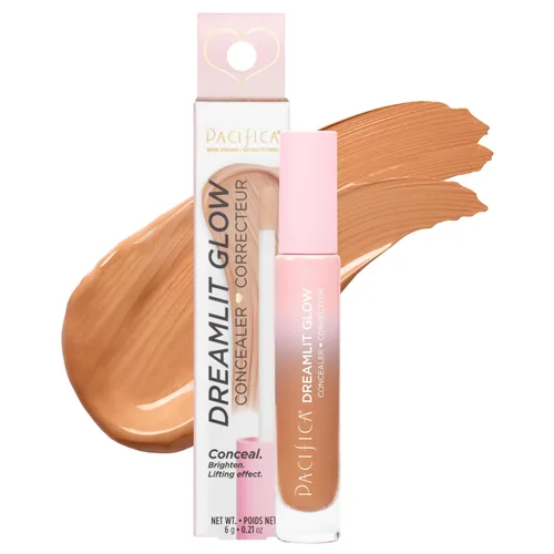 Vista 14 de Pacifica Corrector DreamLit Glow de cobertura completa con escualano para ojeras y corrección de manchas oscuras, ligero y duradero, vegano y libre