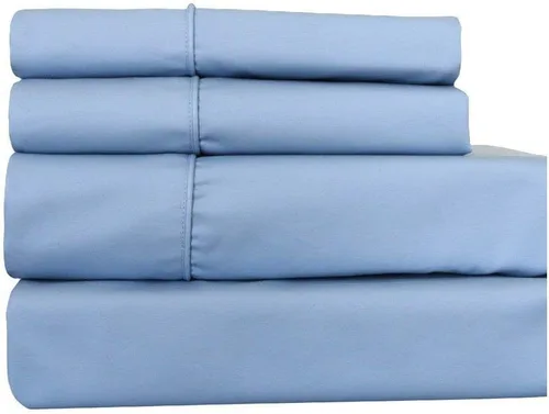 Vista 6 de Royal Hotel Bedding Sábanas de algodón pesado, juego de sábanas de 4 piezas, 100% algodón de 250 hilos, bolsillo profundo, satén sólido