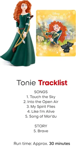 Vista 8 de Toniebox 2 Audio Player Disney Princess Bundle for Kids 3+ with Ariel, Moana, Merida, and Belle - Cloud Pink Nube rosada