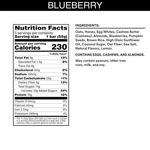 Vista 2 de RXBAR Barras de mantequilla de nuez y avena con proteína, snacks de proteína, mantequilla de arándano y anacardo (6 cajas, 30 barras)