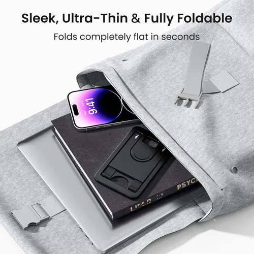 Vista 4 de Itramax Soporte de teléfono para escritorio plegable Soporte de teléfono ajustable Soporte de grabación portátil de mesa para iPhone 17 16 15 Pro