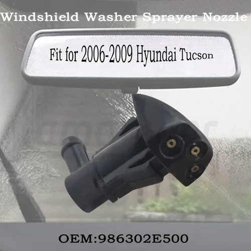 Vista 3 de Boquilla para limpiaparabrisas Accesorio de posventa para Hyundai Tucson 2006-2009. OEM #: 986302E500 (2 piezas)