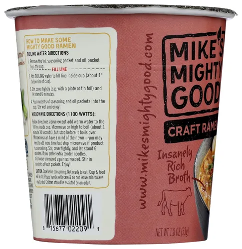 Vista 6 de MIKES MIGHTY GOOD - Taza de ramen de carne picante, 1.8 onzas
