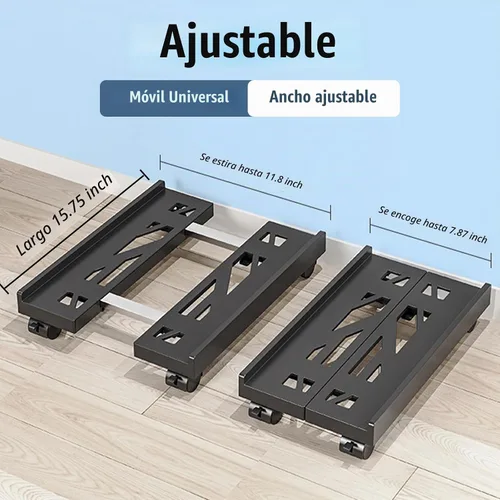 Vista 2 de BYMECOST Soporte ajustable de PC para alfombra, soporte de torre de Negro