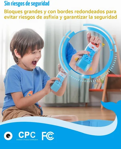 Vista 5 de WhalesBot Juguete de codificación A1 para niños, robot de bloques de construcción, divertido juguete STEM con controlador magnético y bloques