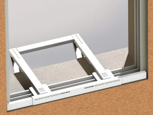 Vista 2 de Jeacent Soporte universal para aire acondicionado de ventana, sin taladrar, sin herramientas, soporte de CA de ventana resistente que soporta hasta