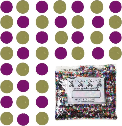 Vista 141 de Confetti Circle 1/4" Negro, Azul Marino Combo - 2 bolsas de media onza (1 oz) (8550/9971)