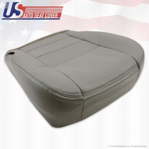 Vista 7 de 2003-2007 para Ford F250 F350 Lariat Crew Driver Side Bottom Funda de asiento de cuero gris