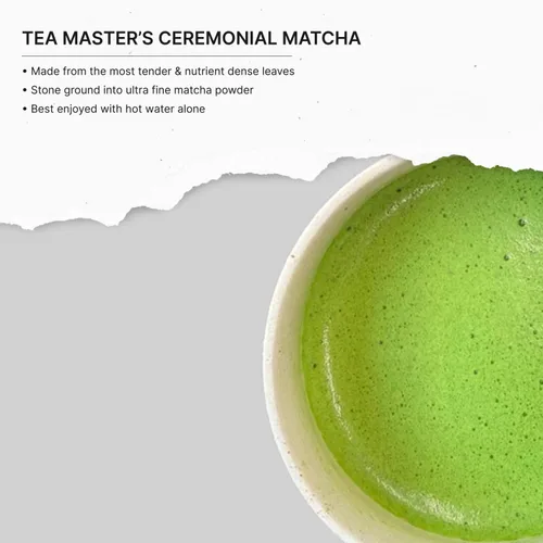 Vista 2 de FKRO Té Orgánico Maestro Grado Ceremonial Japonés Matcha Verde en Polvo. Primera Cosecha, Origen Único, Sin Azúcar. Enviado Fresco desde Japón Cada