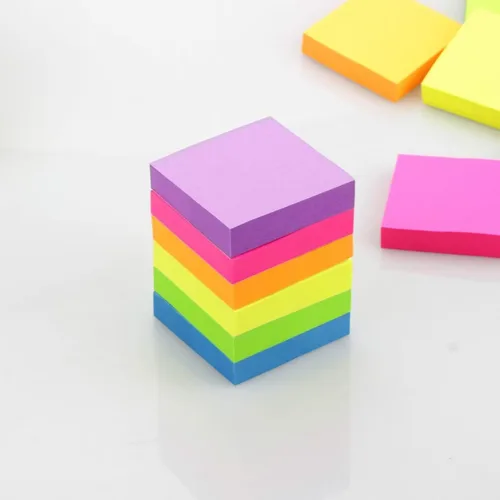 Vista 6 de Early Buy Notas adhesivas de 2 x 2 pulgadas, 6 colores brillantes, 12 blocs, 100 hojas/bloc 12 pads of self-stick notes, 100 sheets per pad