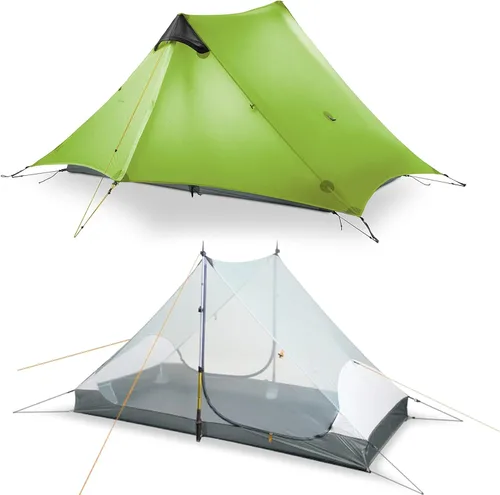 Vista 19 de LANSHAN Tienda de Campaña Ultraligera de 3 Temporadas para Mochilero para 1 Persona o 2 Personas Camping, Trekking, Kayak, Escalada, Senderismo