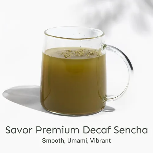 Vista 7 de Yu Tea Decaf Organic Sencha Green Tea Powder, 100 porciones, rico en antioxidantes, EGCG y L-teanina, hoja japonesa pura de la primera cosecha, sin
