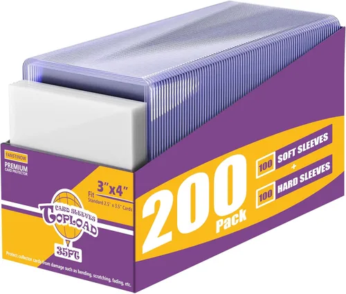 Vista 11 de 400 Card Sleeves Top Loaders for Cards, 3"x4" Card Holder (200Soft+200Hard)