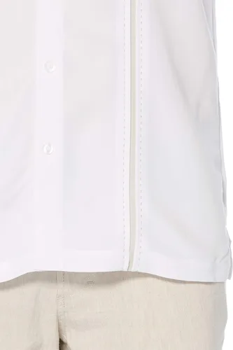 Vista 6 de Cubavera Paneles de inserción de manga corta para hombre con camisa de punto de púa