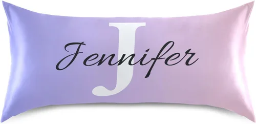 Vista 21 de Fundas de almohada negras personalizadas de seda con cierre de sobre, funda de almohada de satén tamaño estándar para personas que duermen