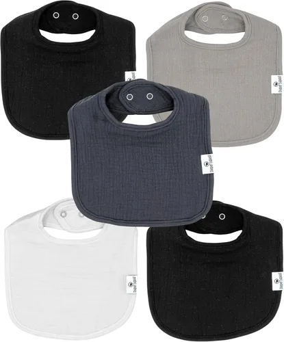 Vista 7 de Diaper Squad 10-Pack Organic Cotton Baby Bibs for Baby Boy, Girl Pastel