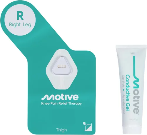 Vista 8 de Motive Dispositivo de alivio del dolor de rodilla NMES aprobado por la FDA para fortalecimiento de cuádriceps, máquina de terapia de rodilla