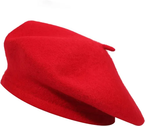 Vista 100 de ZLYC - Boina francesa de lana unicolor para mujeres y niñas
