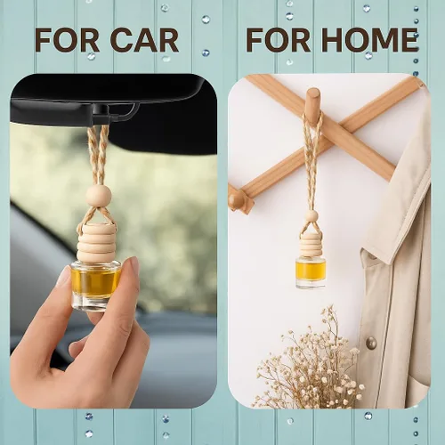 Vista 5 de Difusor colgante de coche con brisa de coco y lima, aroma cítrico, coco y vainilla Hecho a mano por Glitzarati Atelier
