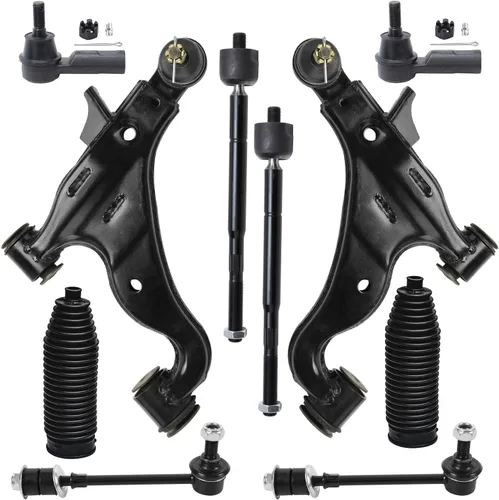 Vista 14 de Detroit Axle - Kit de suspensión delantera de 10 piezas para Jeep 2002-2004