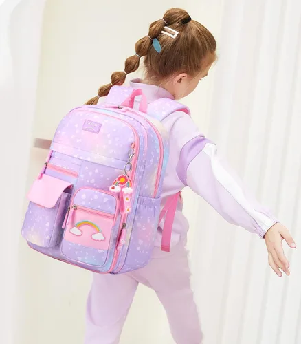 Vista 5 de BEFUNIRISE Mochila para niÃ±as, mochilas escolares de 16 a 17 pulgadas para niÃ±as, bonita bolsa de libros para adolescentes, niÃ±os, escuela