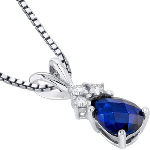 Vista 3 de Peora Colgante de oro de 14 quilates para mujer con diamantes, delicado solitario en forma de lágrima de 0.276 x 0.197in en piedras preciosas