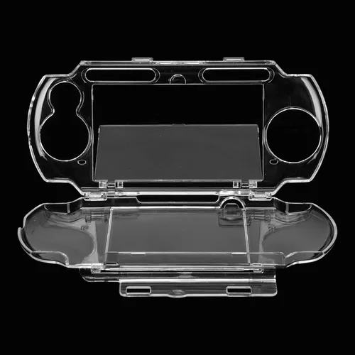 Vista 9 de Pomya Carcasa protectora, para consola de juegos PSP 2000 3000, cubierta protectora de cristal transparente, carcasa completa con soporte
