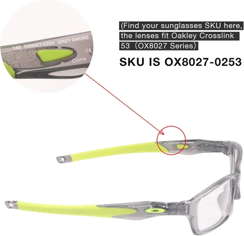 Vista 4 de Walleva - Lentes de repuesto para gafas de sol Oakley Crosslink 53 serie OX8027