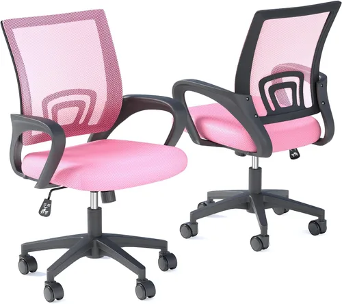 Vista 18 de OS MOTOR Silla de oficina en casa, silla de escritorio ergonómica de malla Negro
