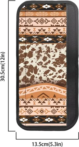 Vista 7 de Juego de 4 fundas para manijas de microondas con diseño de rayas de vaca tribal, azteca, decoración de cocina, antideslizantes, a prueba
