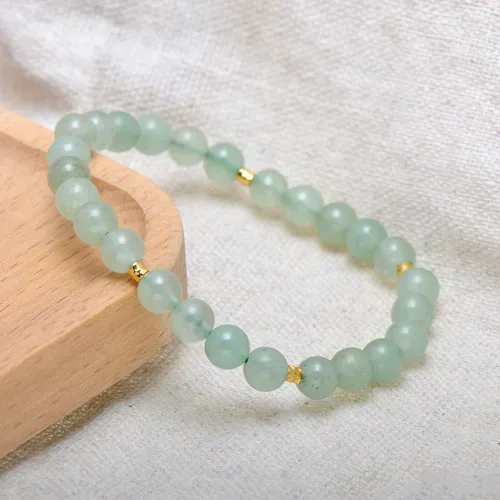 Vista 6 de Paialco Pulsera elástica de cuentas naturales o creadas de 0.236 in, pequeña para niñas y mujeres, 6.5 pulgadas
