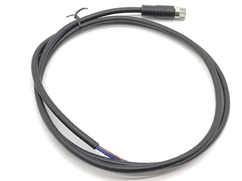 Vista 2 de Elecbee M8 Conector hembra recto cable de un solo extremo longitud de 3.3 ft (código 3 pines)