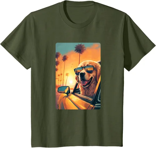 Vista 15 de Golden Retriever - Camiseta divertida de Golden Retriever con lentes, Negro