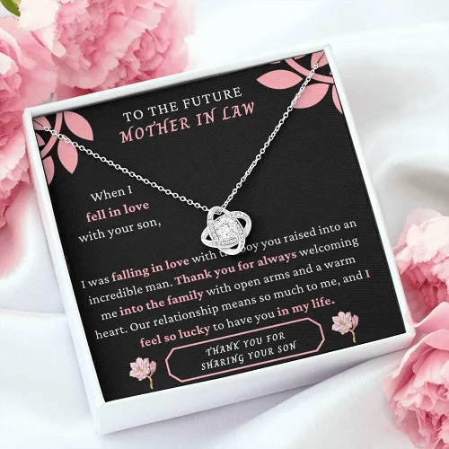 Vista 7 de Collar con tarjeta de mensaje, joyería hecha a mano, regalos de Navidad, collar de futura madre en ley, regalo para futura suegra, collar de madre