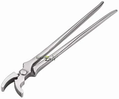 Vista 5 de Equinez Tools Pinza de mandíbula curvada de pezuñas: herramienta profesional para eliminación de uñas de pezuñas, recorte, alicates de acero