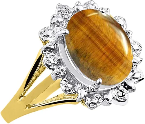 Vista 3 de Rylos Anillos para mujer, chapados en oro de 14 quilates, inspirados en la princesa Diana, piedras preciosas y halo de diamantes auténticos, joyería
