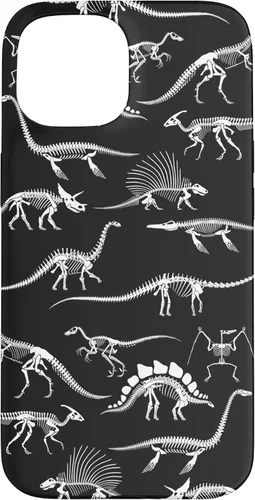 Vista 6 de Funda para iPhone 17 con diseño de huesos de dinosaurio fosilizado con animales prehistóricos