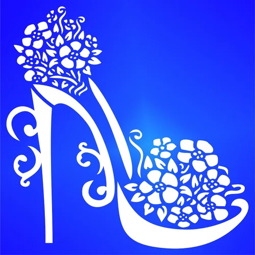 Vista 5 de CRAFT KREATIVELY - Plantilla de zapatos de tacón alto, 8.5 x 8.5 pulgadas de largo, plantillas decorativas para zapatos de plataforma de estilete