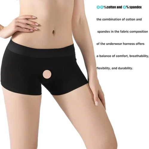 Vista 3 de Strap On Harness Pants Strapless Strapon Harnesses Underwear for Men Women Unisex Briefs Unisex