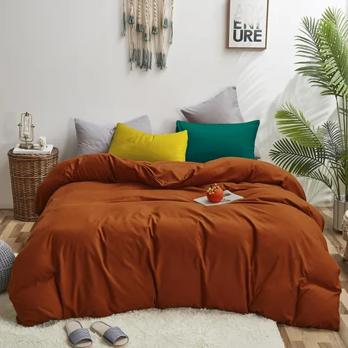 Vista 14 de Luxlovery Juego de edredón verde militar, juego de ropa de cama individual, minimalista, suave, transpirable y moderno, para todas las estaciones