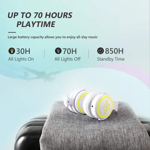 Vista 4 de Auriculares para niños, auriculares con orejas de gato con cable e inalámbricos, luces LED, auriculares Bluetooth inalámbricos plegables