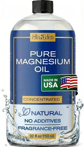Vista 10 de Ella & Eden Spray de aceite de magnesio puro, magnesio tópico de 12 onzas para pies, sueño, relajación muscular, calambres en las piernas, natural