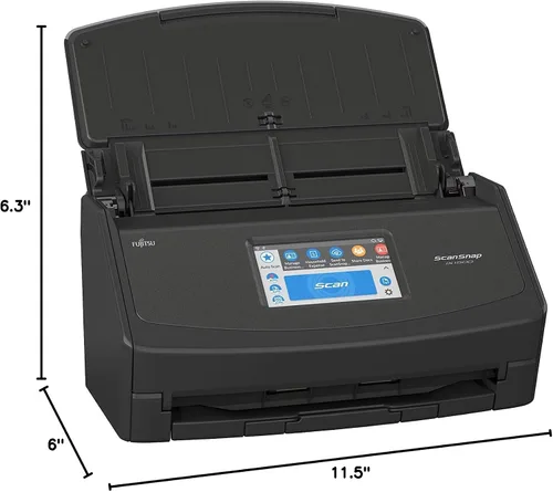 Vista 5 de Fujitsu ScanSnap iX1500 Escáner de documentos dúplex a color con pantalla táctil para Mac y PC (modelo negro, versión 2020) (renovado)