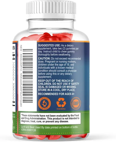 Vista 8 de Gomitas multivitamínicas para niños, sin azúcar, sabrosas gomitas de sabor a naranja, apoyo inmunológico diario con 100% vitamina B12, vitaminas