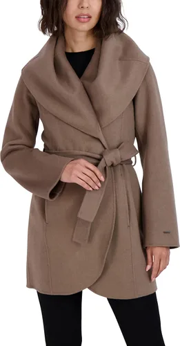 Vista 19 de TAHARI Women's Marilyn Double-Faced Wool Blend Peacoat Ceniza