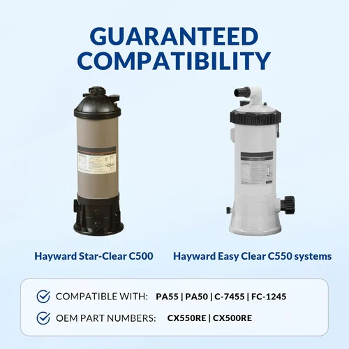 Vista 3 de Cartuchos de filtro de piscina C500 mejorados, compatibles con Hayward C500, CX500RE, tela resistente de 5 onzas para una filtración y durabilidad